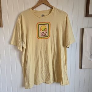 Taco Bell 2x Retro Yellow Graphic Logo Tee for Men